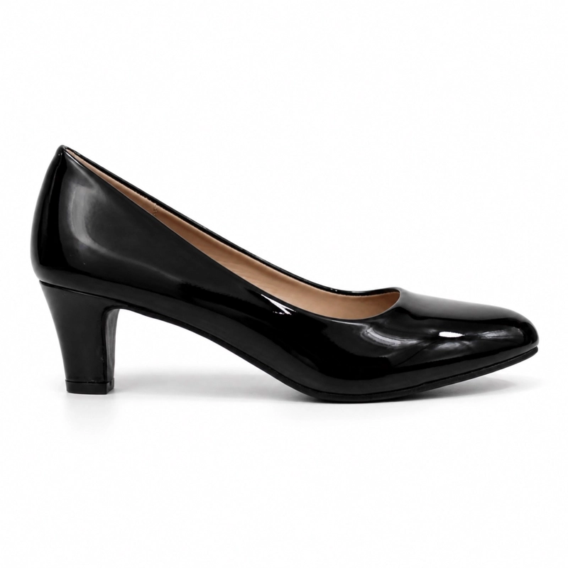 ZAPATO FORMAL TACO CONICO CHAROL 034 - 1