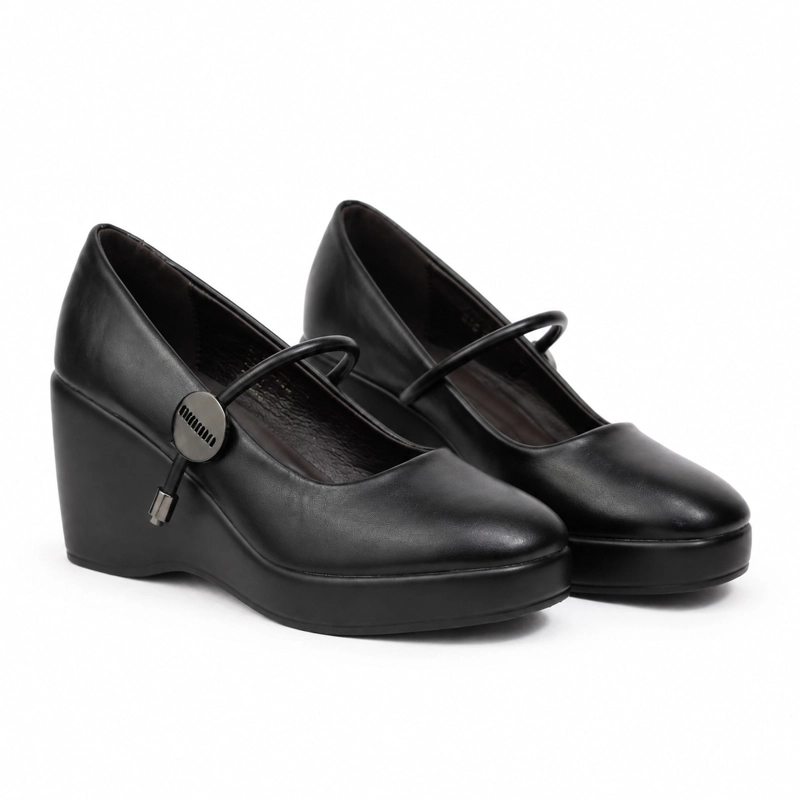 ZAPATO H16 PLATAFORMA ECOCUERO TACON ALTO - 2
