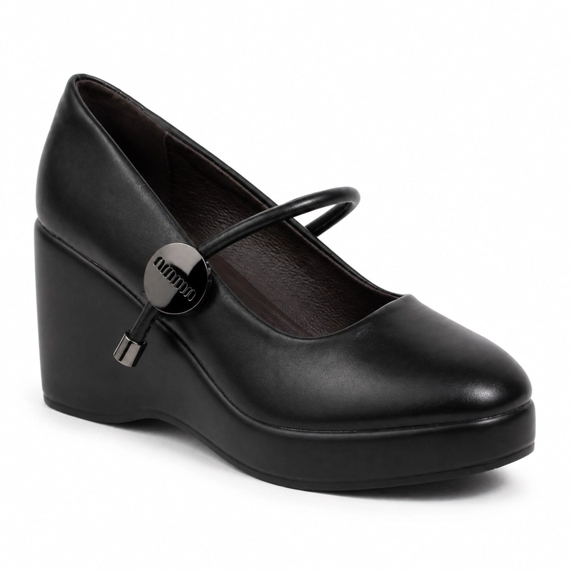 ZAPATO H16 PLATAFORMA ECOCUERO TACON ALTO - 5