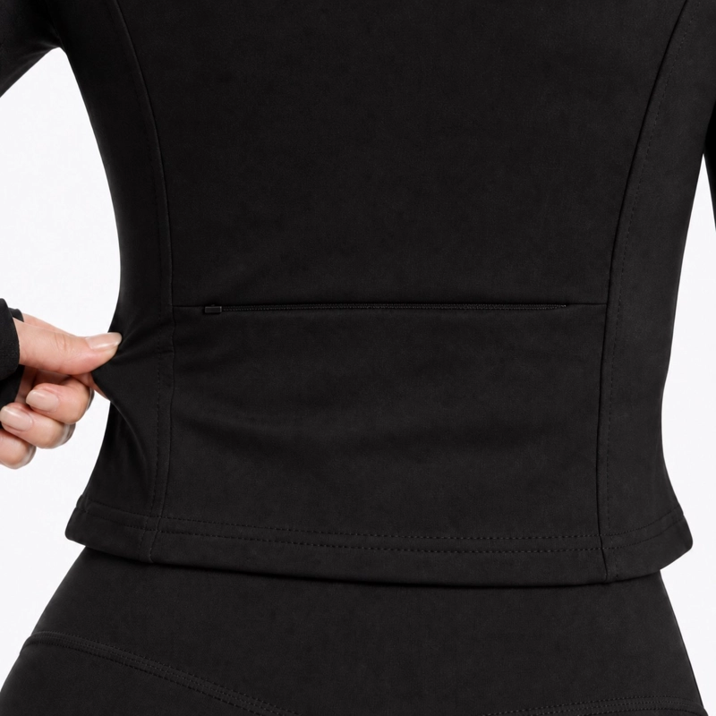 CHAQUETA CORTA DEPORTIVA SPANDEX ELASTICADA TALLAS S-M-L - 5