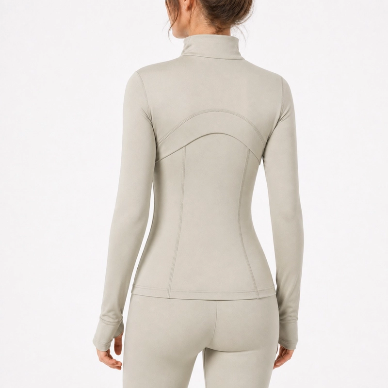 CHAQUETA DEPORTIVA LARGA SPANDEX ELASTICO TALLAS S-M-L - 2