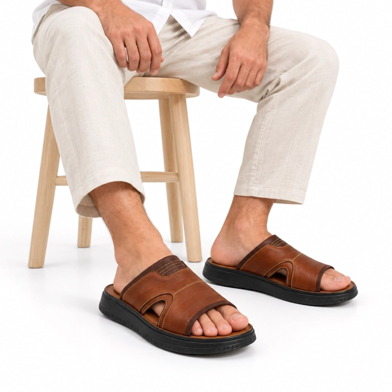 SANDALIA CUERO SLIP-ON CASUAL D8 - 6
