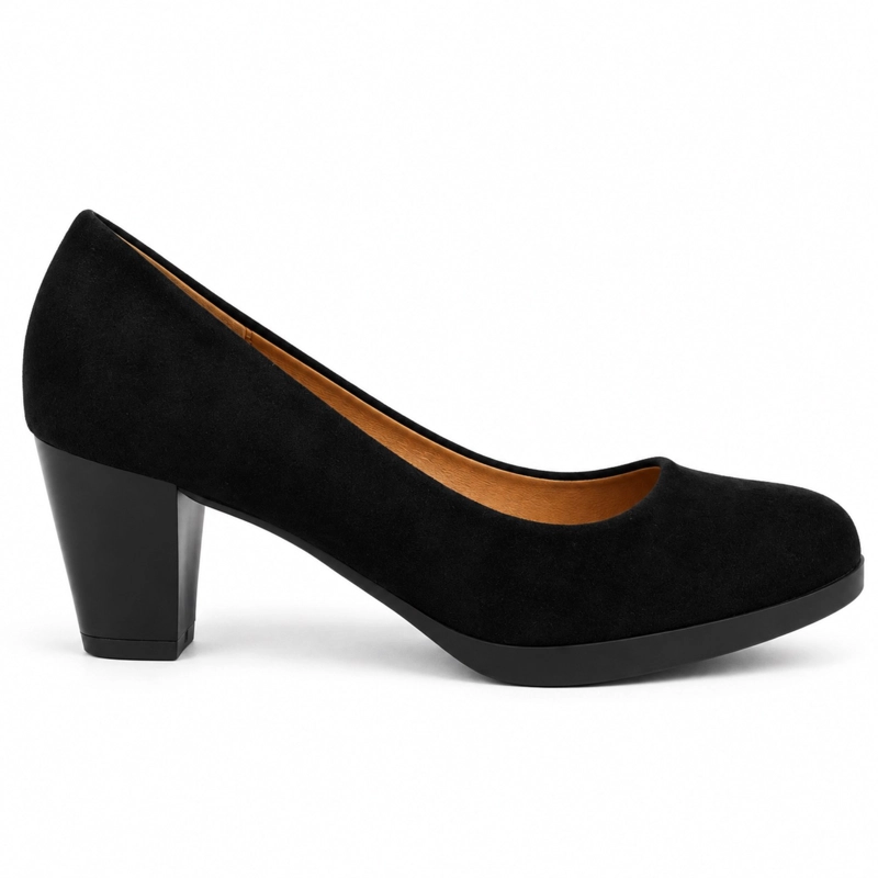 ZAPATO DE FORMAL GAMUZA TACO CONICO 2652 - 1