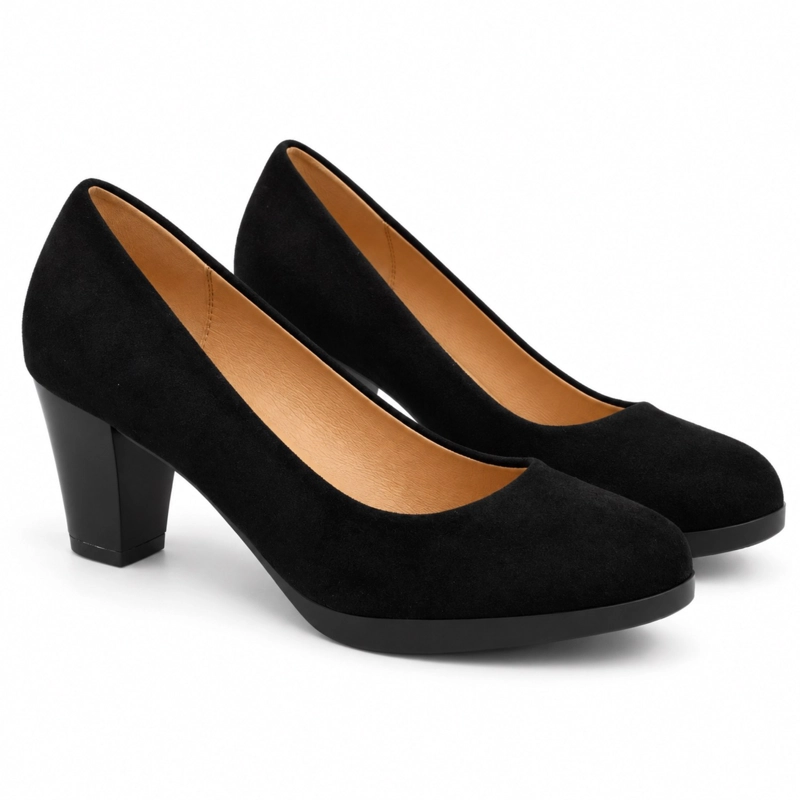 ZAPATO DE FORMAL GAMUZA TACO CONICO 2652 - 2