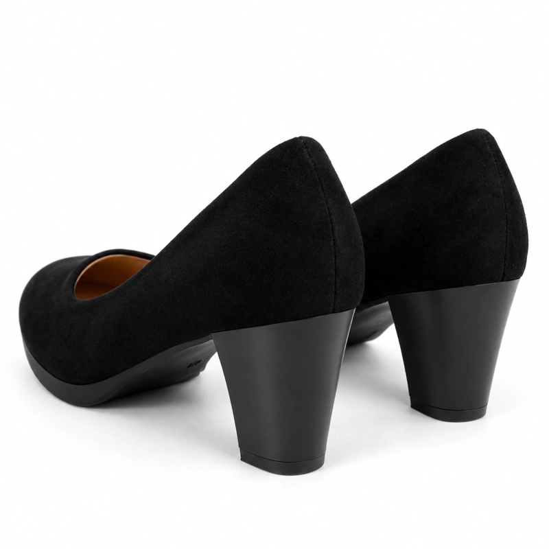 ZAPATO DE FORMAL GAMUZA TACO CONICO 2652 - 4