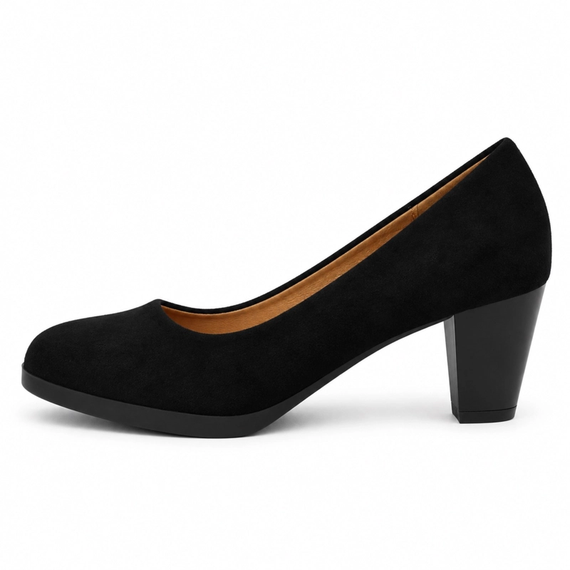 ZAPATO DE FORMAL GAMUZA TACO CONICO 2652 - 5