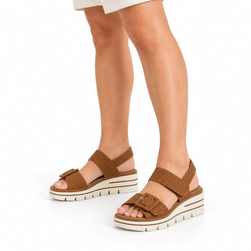SANDALIA DE VERANO PLATAFORMA CON VELCRO 0501 - 3