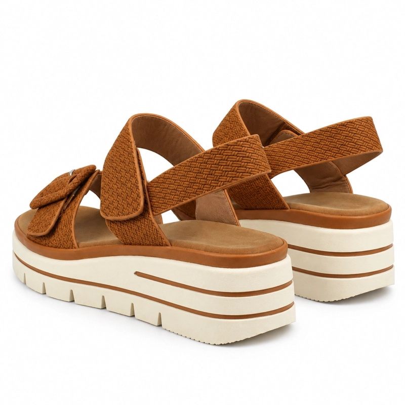 SANDALIA DE VERANO PLATAFORMA CON VELCRO 0501 - 4