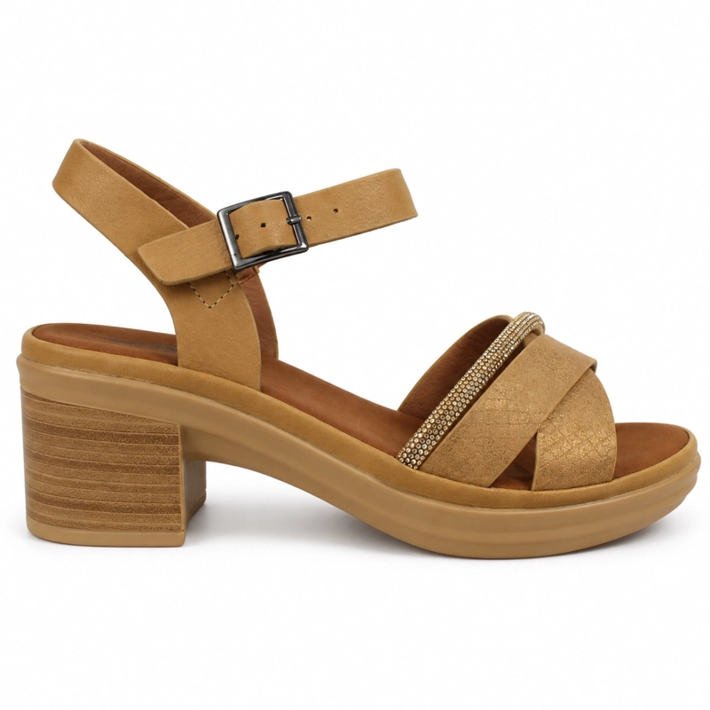 SANDALIA PLATAFORMA TACO CUADRADO 0501-6 - 1