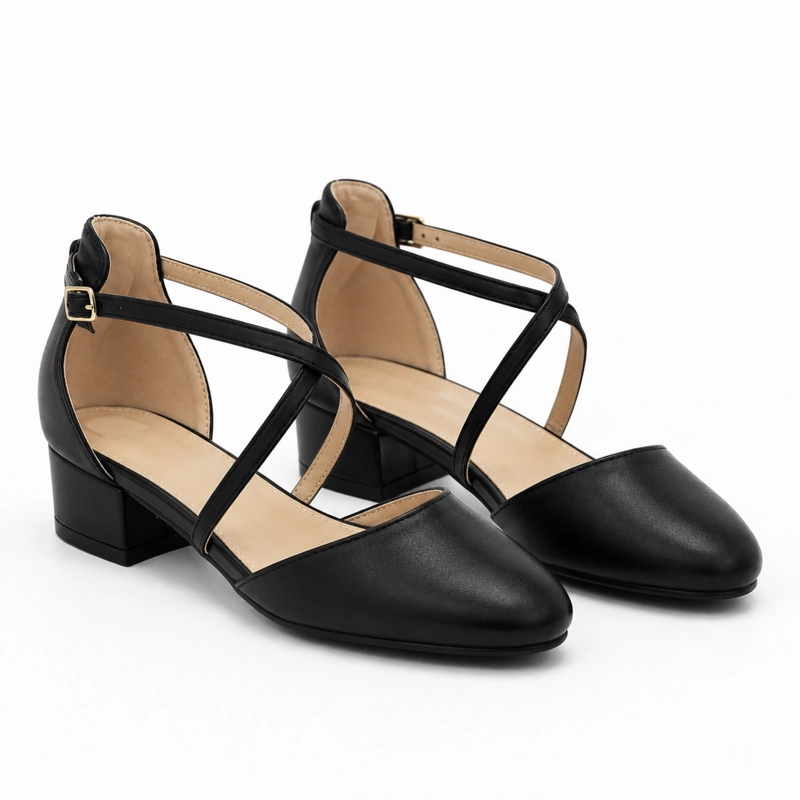 ZAPATO JO-027 ECOCUERO TACO CUADRADO 3CM - 2