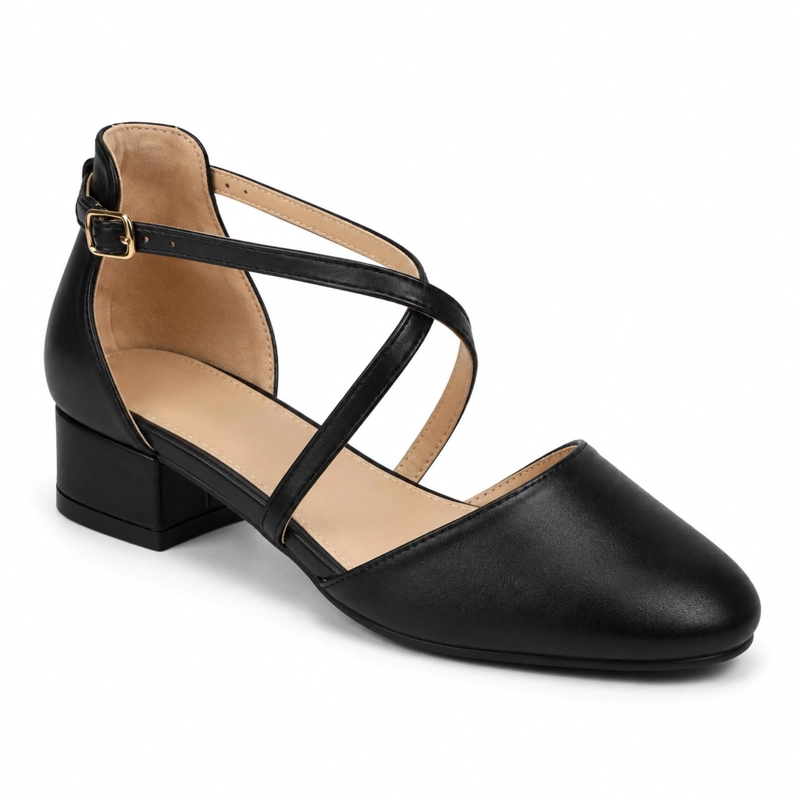 ZAPATO JO-027 ECOCUERO TACO CUADRADO 3CM - 5