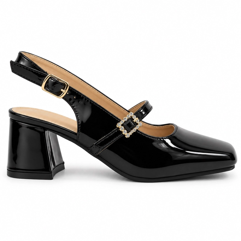 ZAPATO CHAROL MARY JANE TACON CUADRADO H2705 - 1