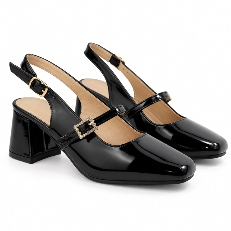ZAPATO CHAROL MARY JANE TACON CUADRADO H2705 - 2
