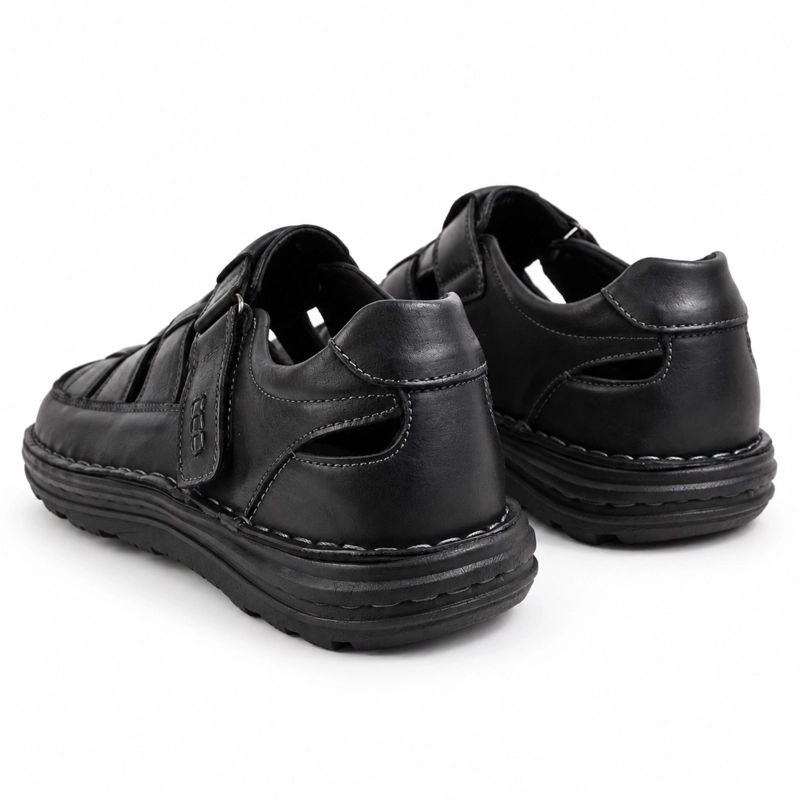 SANDALIA CUERO VELCRO PUNTA REDONDA D11 - 4