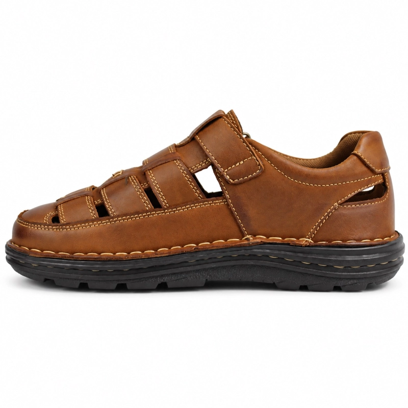 SANDALIA CUERO VELCRO PUNTA REDONDA D11 - 5