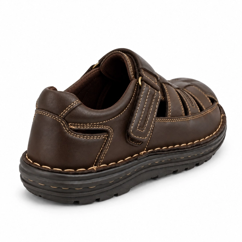 SANDALIA DE CUERO AJUSTE VELCRO D10 - 4