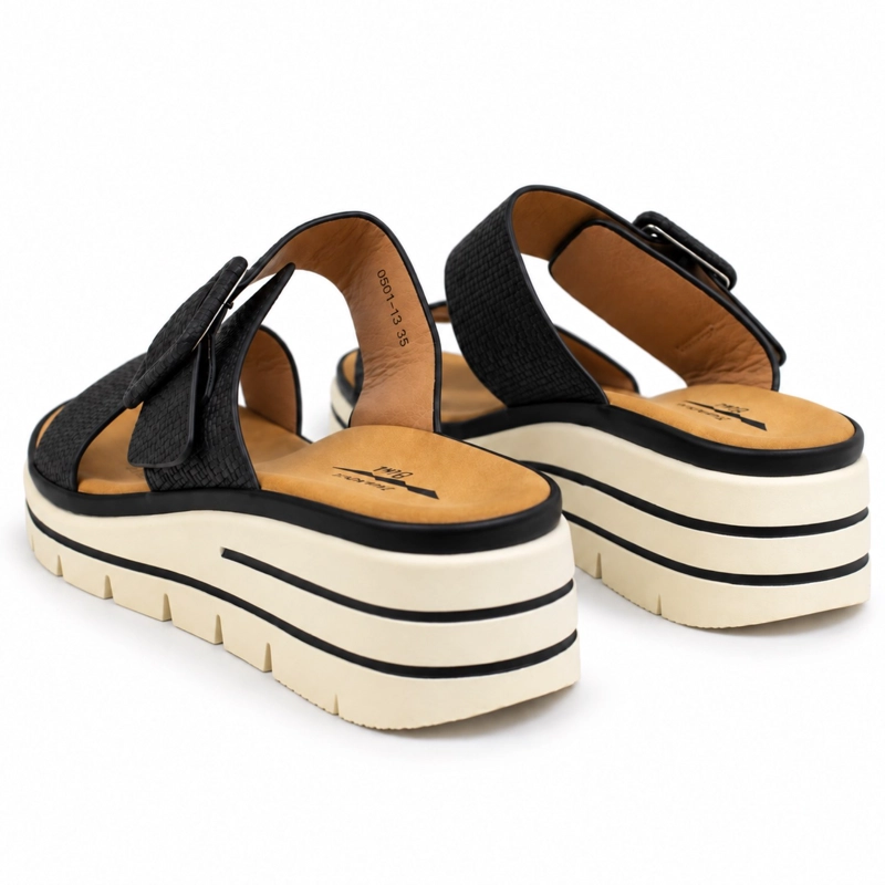 SANDALIA DE SLIP ON PLATAFORMA 4CM PUNTA ABIERTA - 4