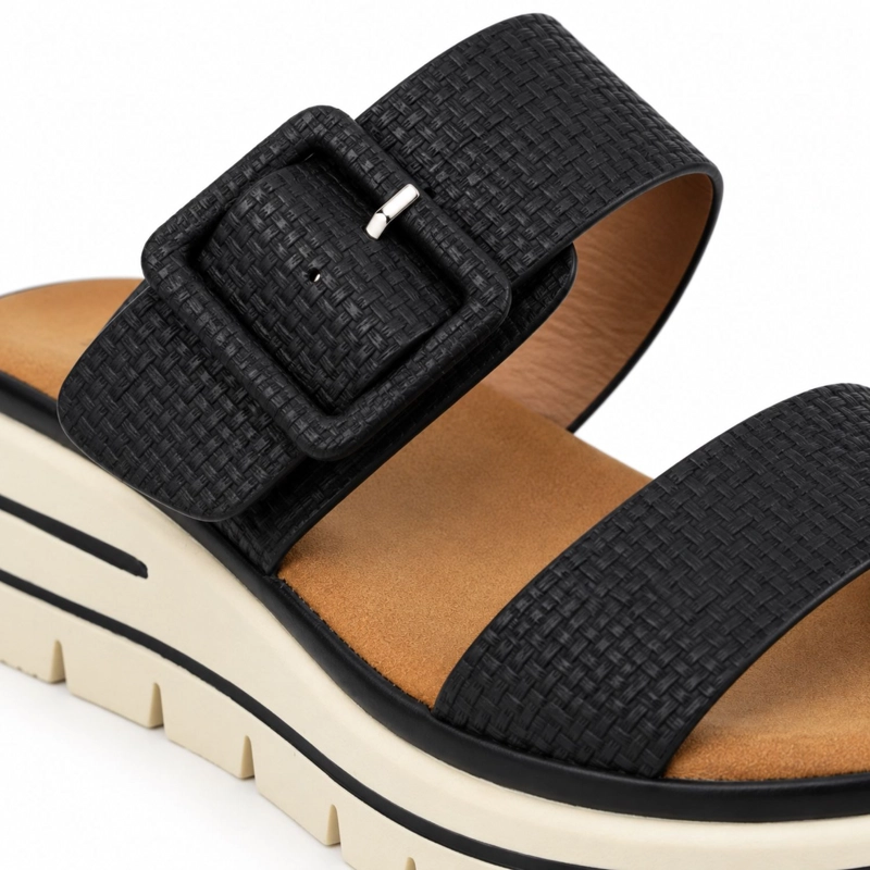 SANDALIA DE SLIP ON PLATAFORMA 4CM PUNTA ABIERTA - 8