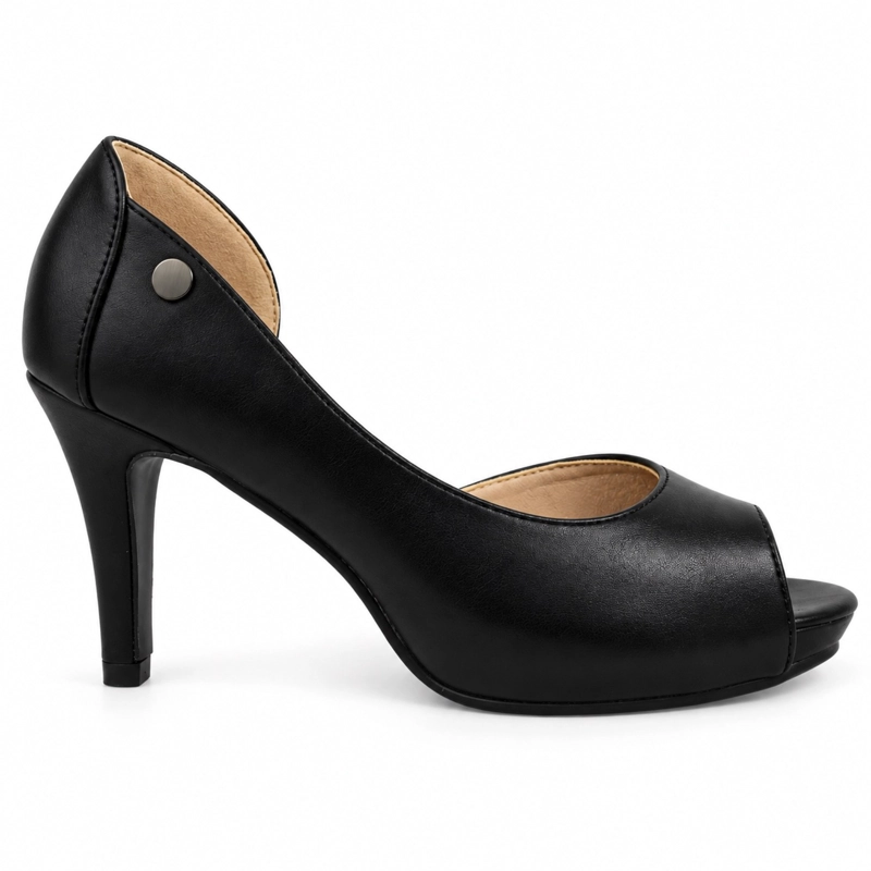 SANDALIA FORMAL ELEGANTE CASUAL TACON AGUJA 8CM Negro 38
