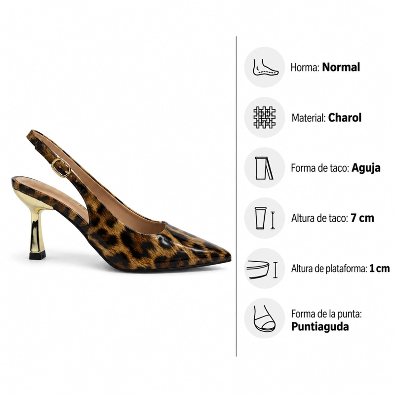 ZAPATO DE STILETTO PUNTIAGUDO EN CHAROL - 7
