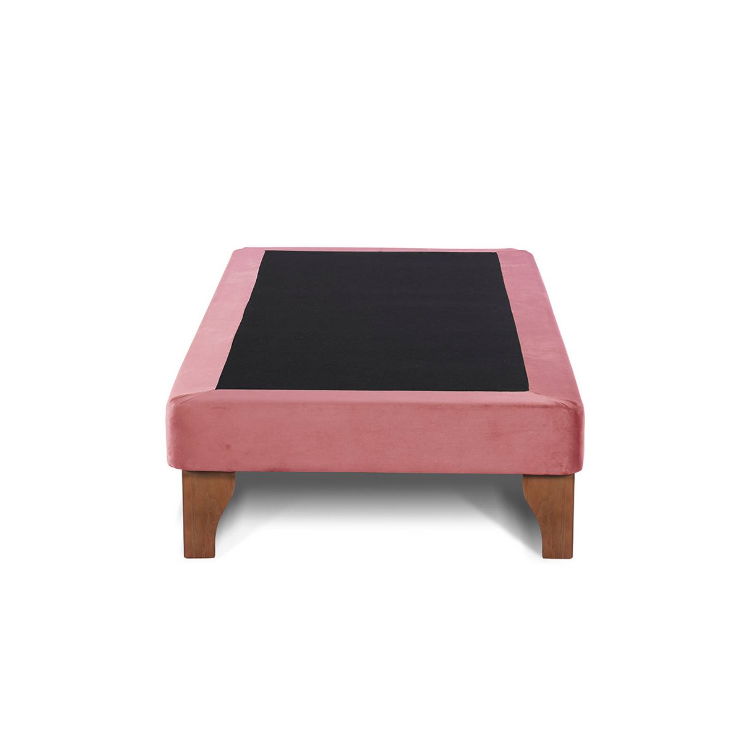 BASE CAMA EUROPEA DULCES SUEÑOS 1.5 PLAZA 200X105 PALO ROSA FELPA - 1