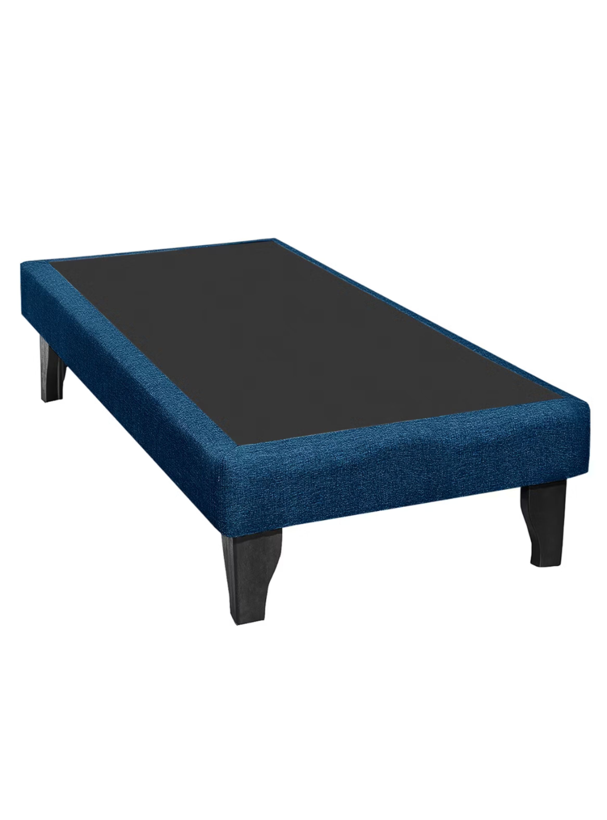 BASE CAMA EUROPEA DULCES SUEÑOS 1.5 PLAZA 200X105 AZUL PETROLEO - 1