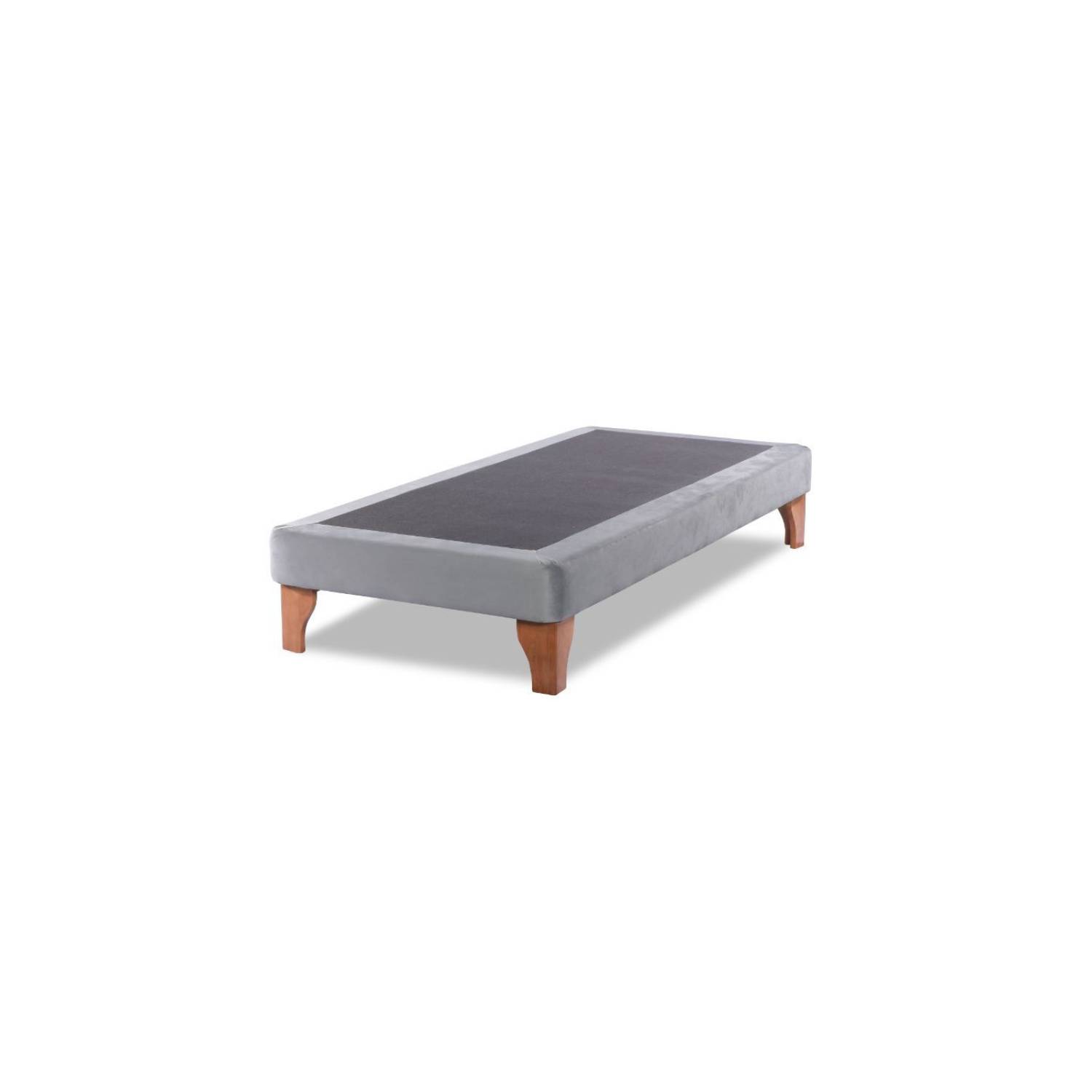 BASE CAMA EUROPEA DULCES SUEÑOS 1.5 PLAZA 105X200 GRIS CLARO LINO - 1