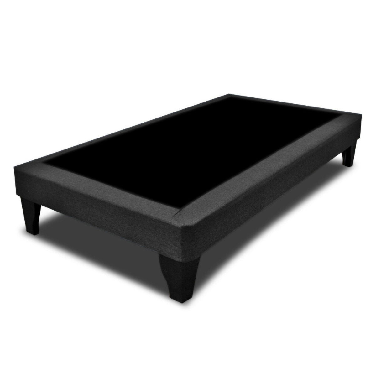 BASE CAMA EUROPEA DULCES SUEÑOS 1.5 PLAZA 190X105 GRIS GRAFITO LINO - 1