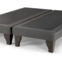 BASE CAMA EUROPEA DULCES SUEÑOS 2 PLAZAS 150X200 GRIS OSCURO FELPA - 1