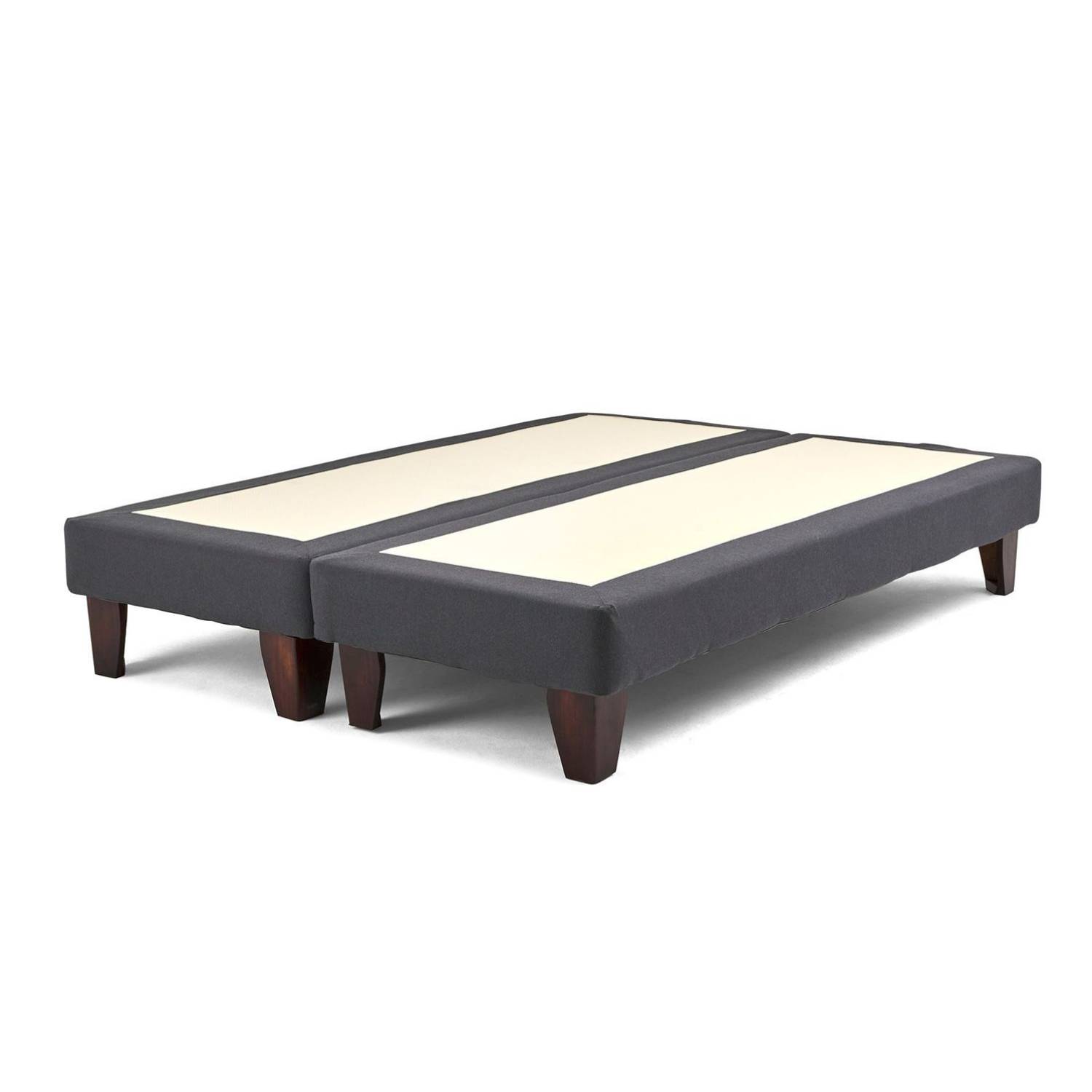 BASE CAMA EUROPEA DULCES SUEÑOS SÚPER KING GRIS OSCURO FELPA - 1