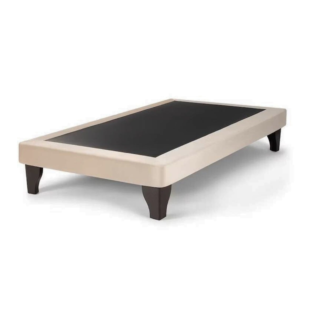 BASE CAMA EUROPEA DULCES SUEÑOS 1.5 PLAZA 105X190 BEIGE EN FELPA - 1