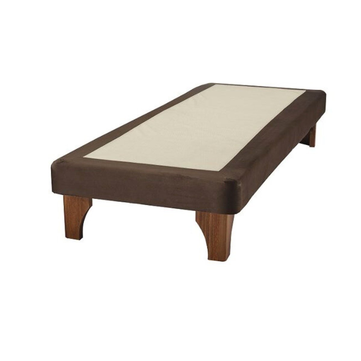 BASE CAMA EUROPEA DULCES SUEÑOS 1.5 PLAZA 105X190 CHOCOLATE EN FELPA - 1