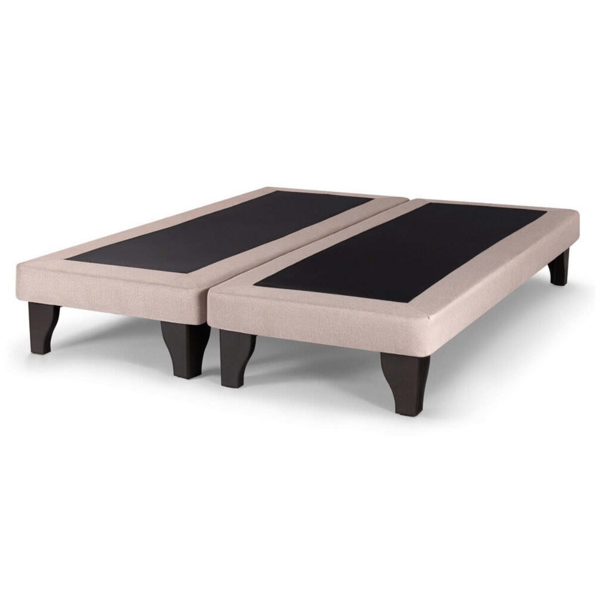 BASE CAMA EUROPEA DULCES SUEÑOS 2 PLAZA 150X190 BEIGE EN FELPA - 1