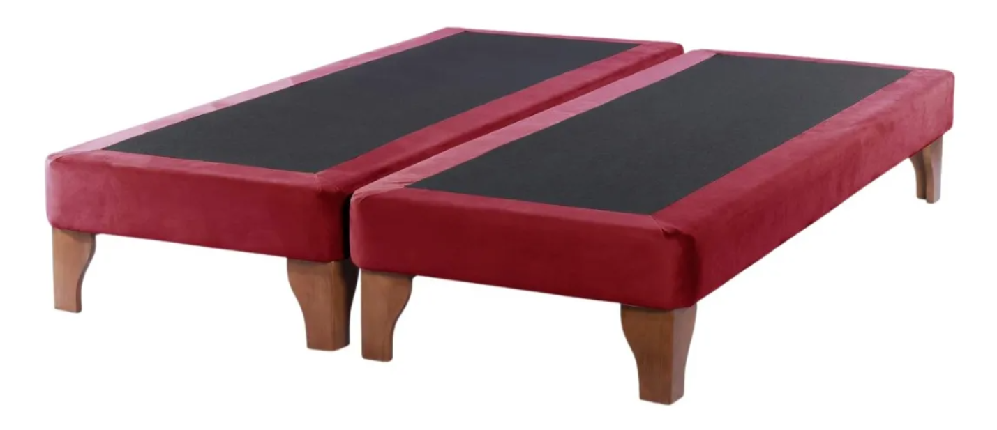 BASE CAMA EUROPEA DULCES SUEÑOS KING BURDEO EN FELPA - 1