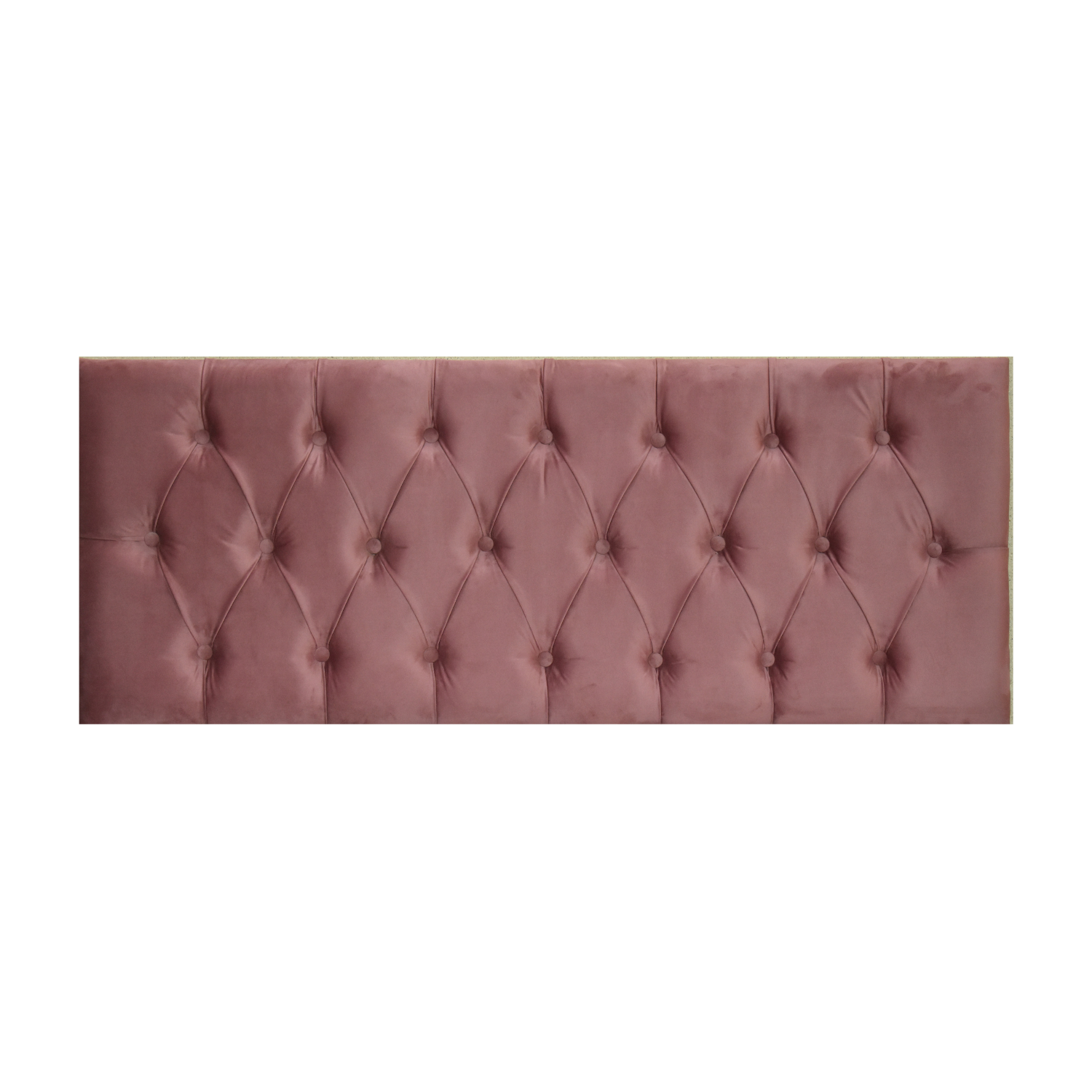 RESPALDO DULCES SUEÑOS CAPITONÉ SÚPER KING MADERA FELPA PALO ROSA - 1