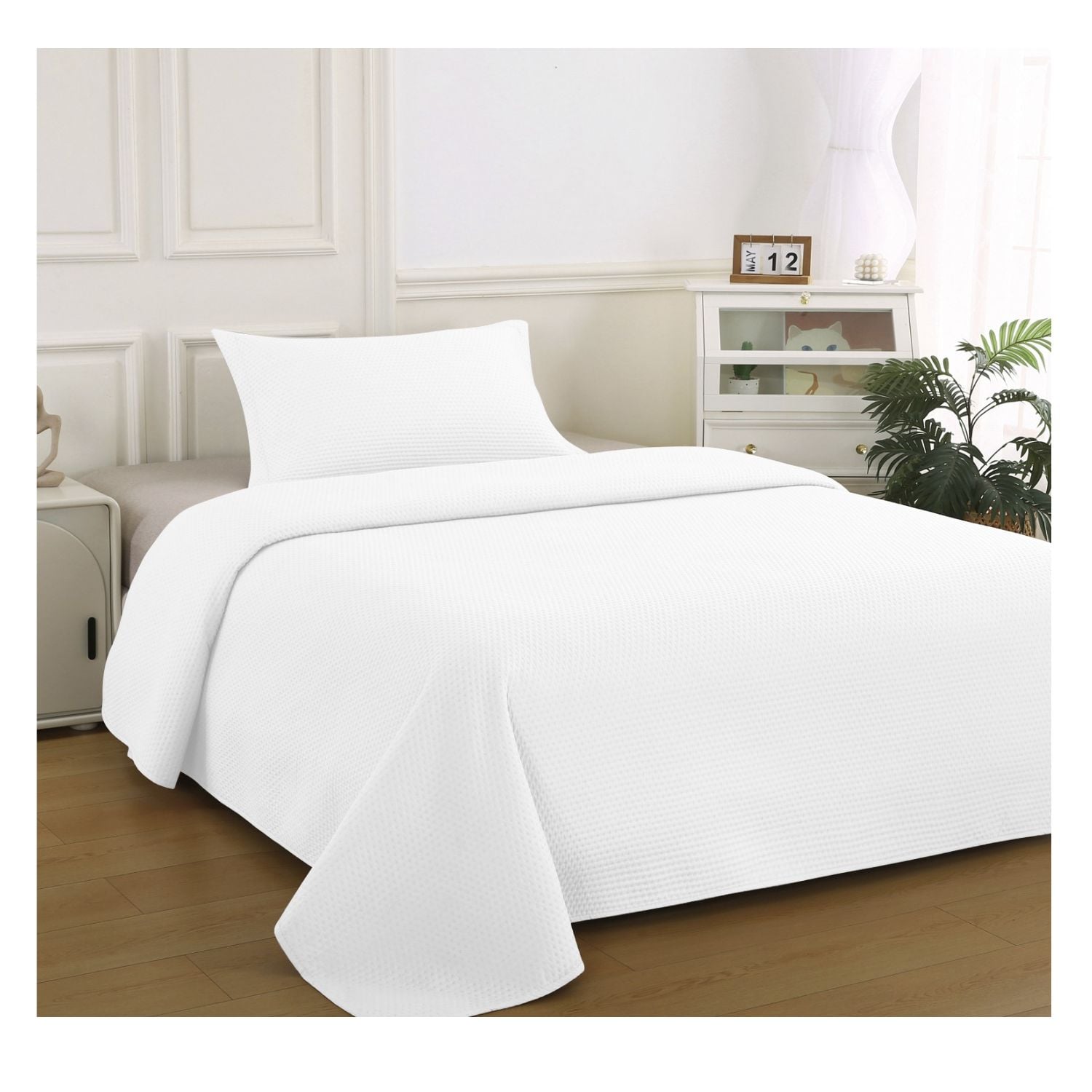 QUILT ATENAS ILLUSIONS SINGLE (APTO 1 PL Y 1.5 PL) BLANCO - 1