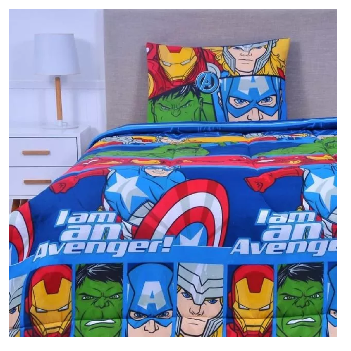 PLUMÓN INFANTIL REVERSIBLE DISNEY MARVEL APTO 1 PL Y 1.5 PL  AVENGERS ALL - 1