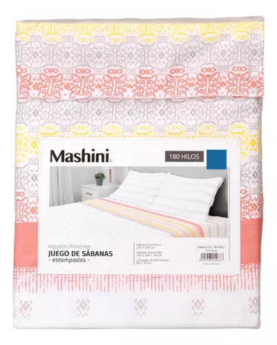 SÁBANAS 1.5 PLAZAS 180 HILOS MASHINI CITRUS - 1