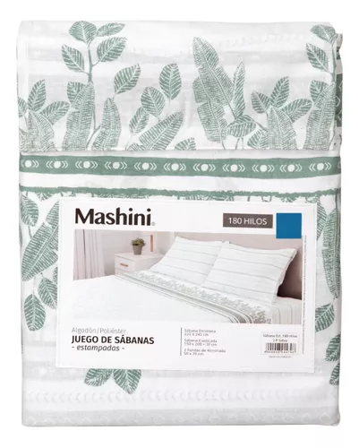 SÁBANAS 1.5 PLAZAS 180 HILOS MASHINI SELVA - 1