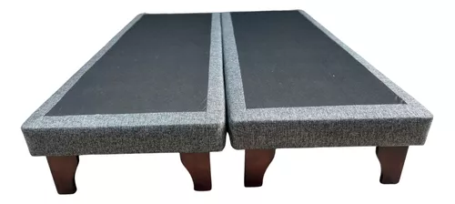 BASE EUROPEA PREMIUM 2 PLAZAS ( ESPUMA , PATAS ROSEN ) 150X200 GRIS OSCURO - 1