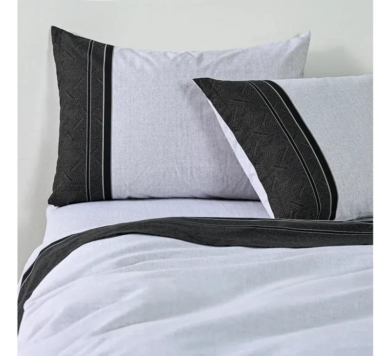 SABANAS 1.5 PLAZAS CANNON 144 HILOS ZIRCON NEGRO - 1