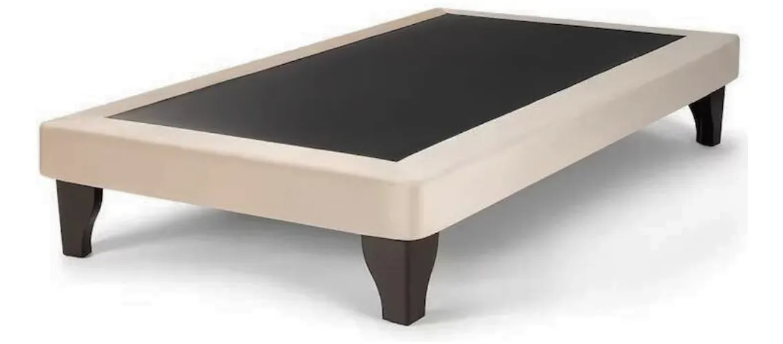 BASE DE CAMA EUROPEA 1 PLAZAS GRIS OSCURO EN FELPA 90X190 - 1