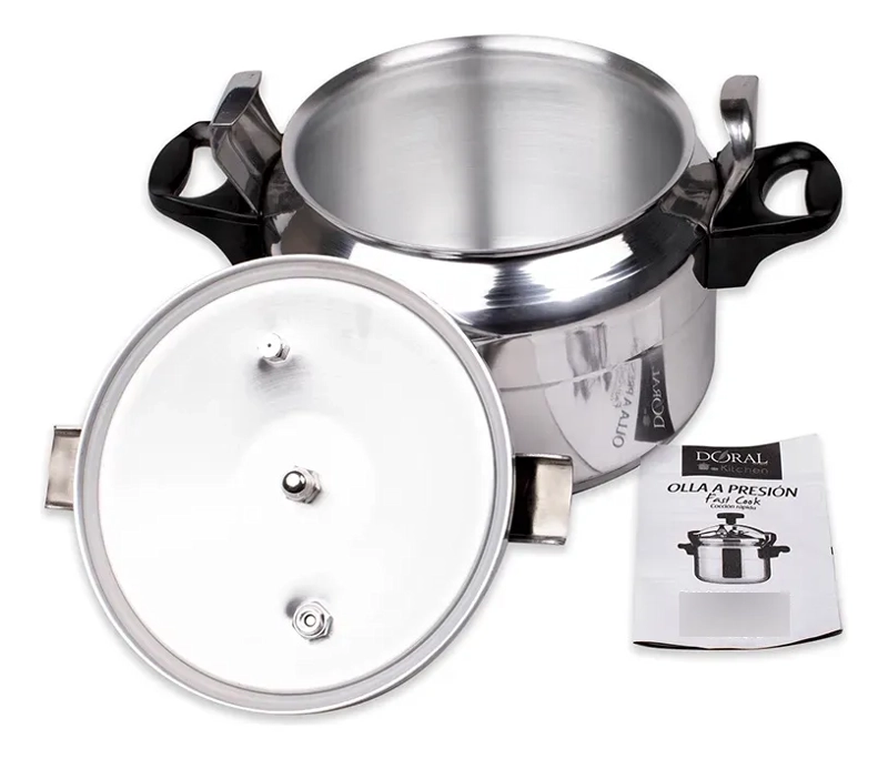 OLLA A PRESION DE ALUMINIO MARCA DORAL LINEA FASTCOOK 6L / 22CM - 1