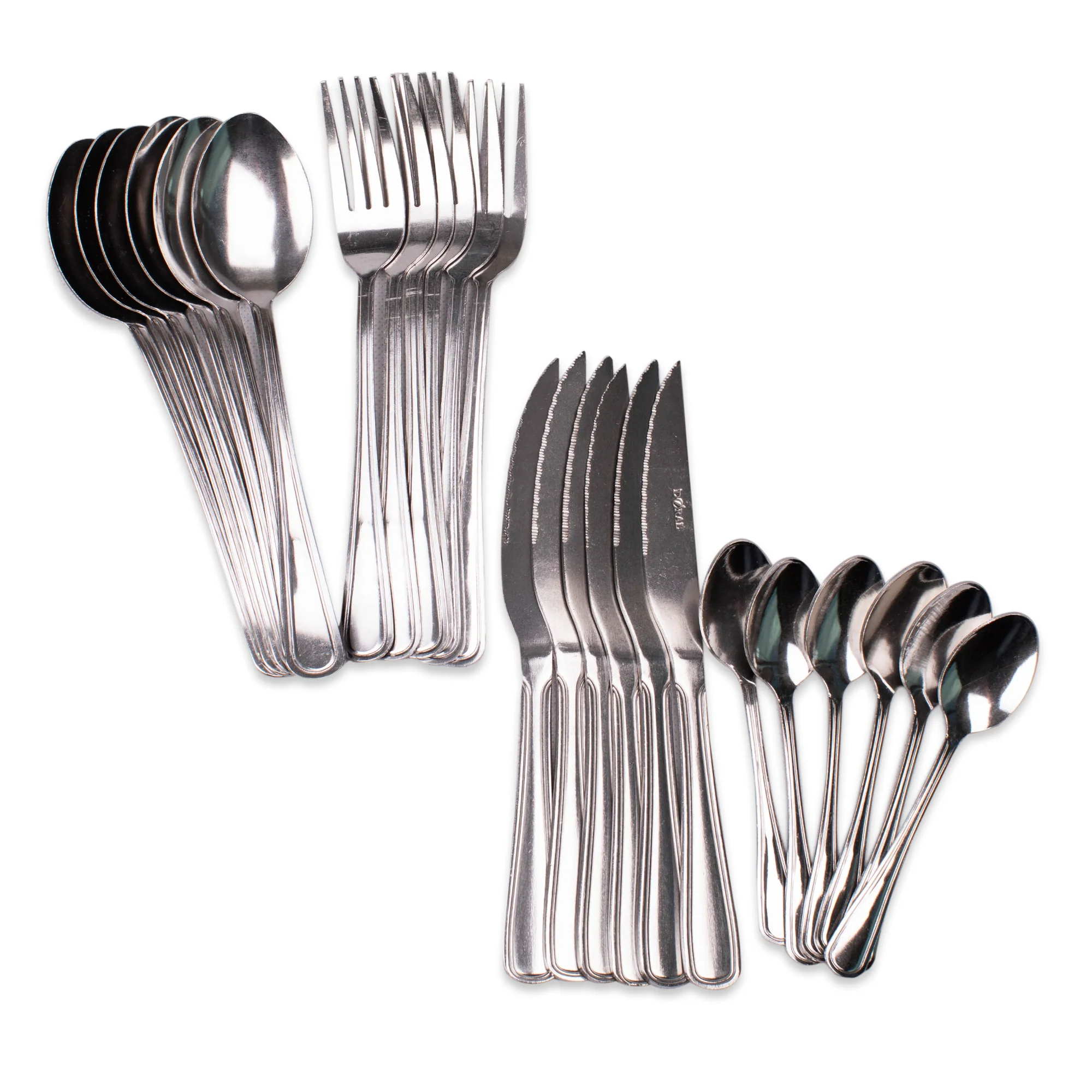 SET DE CUCHILLERIA PRAGA 24 CUBIERTOS DORAL 2MM ROYAL - 2