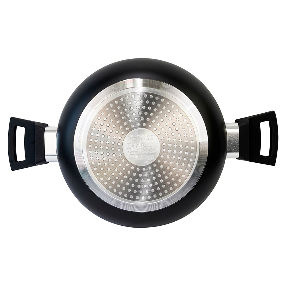 OLLA ARROCERA LOMBARDI ANTIADHERENTE MARCA DORAL NEGRO 24 CM - 3