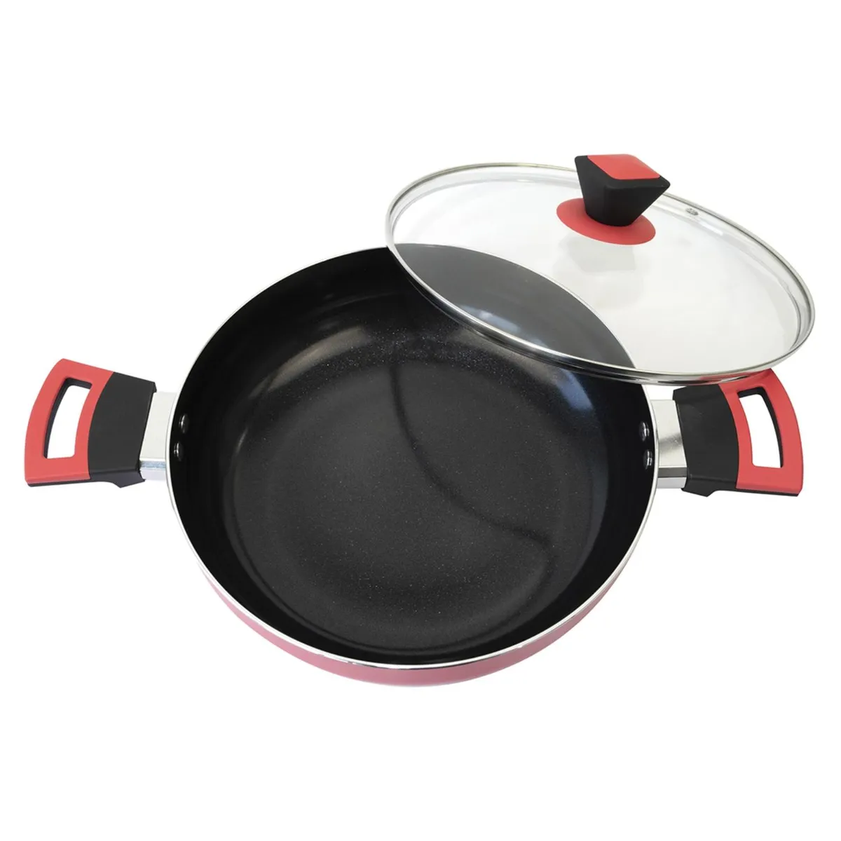 OLLA ARROCERA LOMBARDI ANTIADHERENTE MARCA DORAL ROJO 24 CM - 3