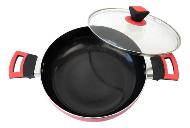 OLLA ARROCERA LOMBARDI ANTIADHERENTE MARCA DORAL ROJO 26 CM - 2
