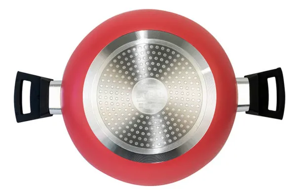 OLLA ARROCERA LOMBARDI ANTIADHERENTE MARCA DORAL ROJO 26 CM - 3