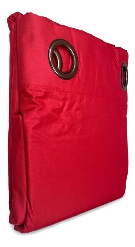 CORTINA TERMICA BLACKOUT VICTORIA DORAL 135X220 ( 2 PAÑOS) ROJO - 1