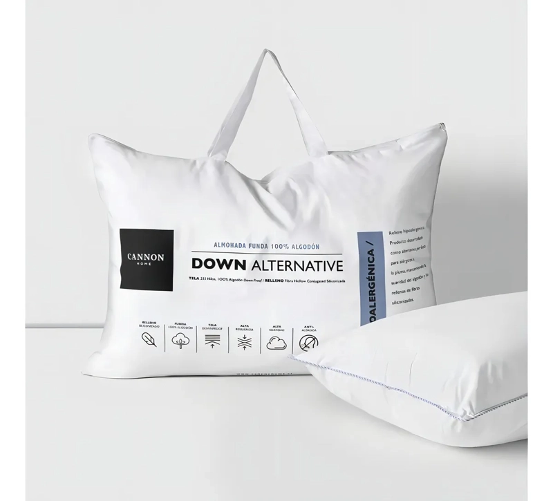 ALMOHADA KING DOWN ALTERNATIVE CANNON 50X90 BLANCO - 4